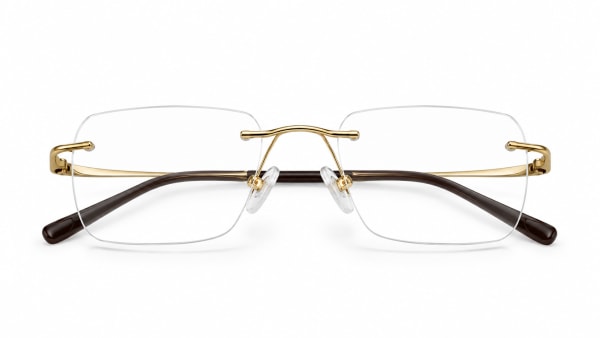 إطار ساين الطبي من يوفا فرملس مستطيل YUVA SIGN Gold Rimless Rectangular Optical Frame for Men and Women