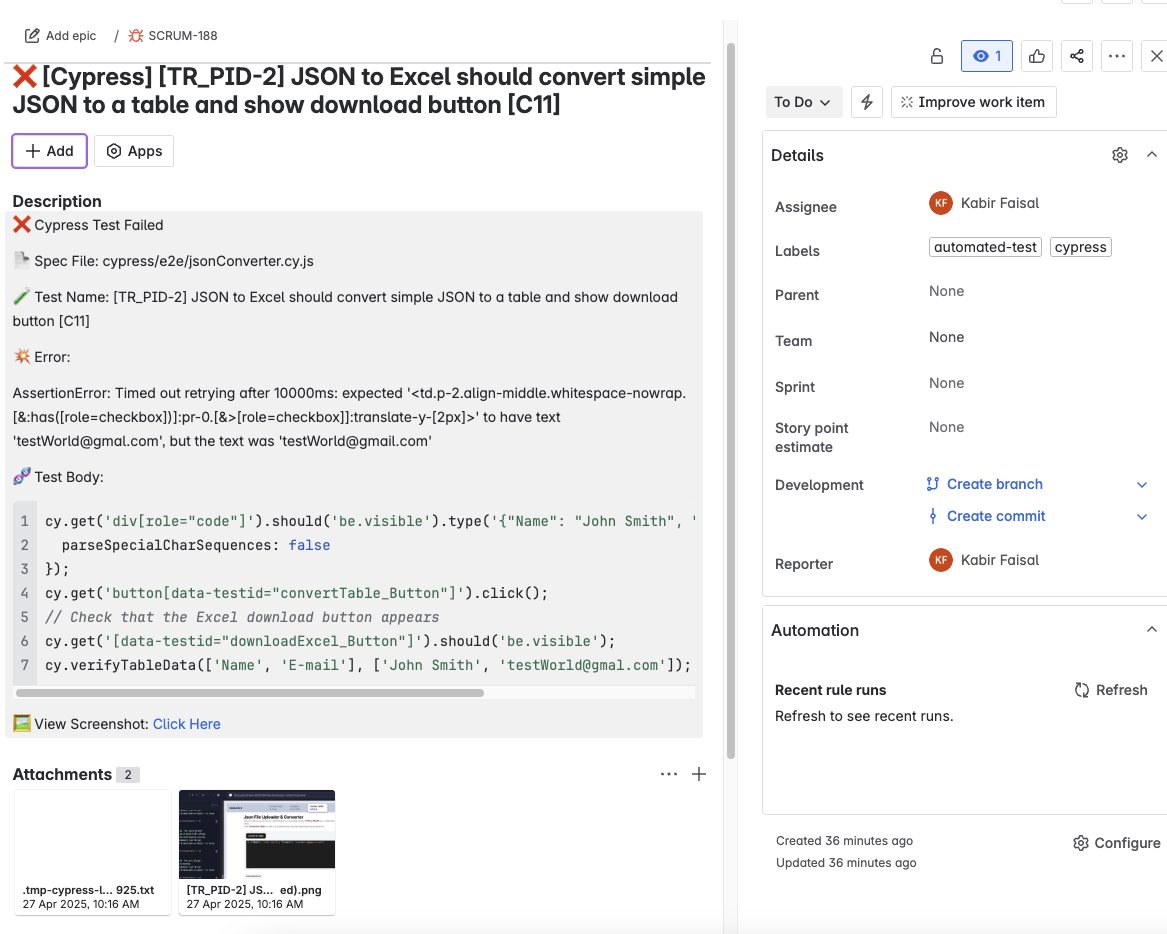Jira Bug Ticket Example