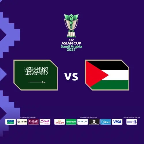 افتتاح كاس اسيا 2027 السعودية ضد فلسطين