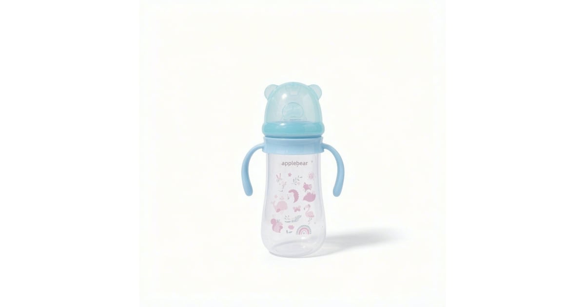 AB-0830 300ml Handled PP Bottle with Bear Cover, Color Box — OEM / Wholesale