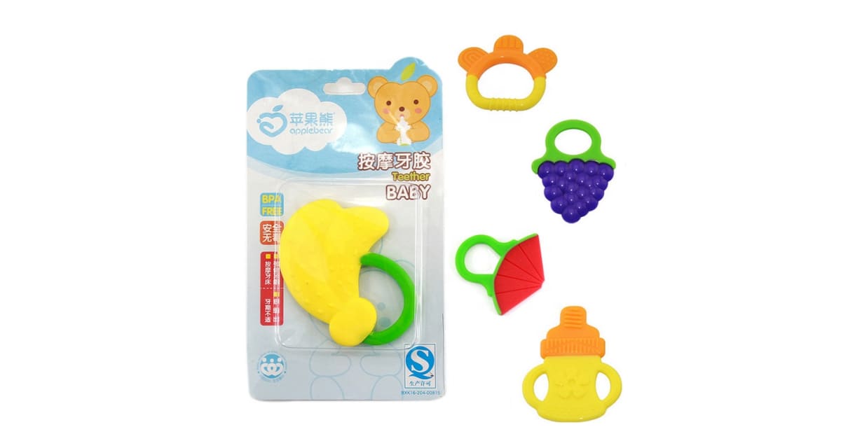AB-611 Silicone Teether, Single Blister — OEM / Wholesale