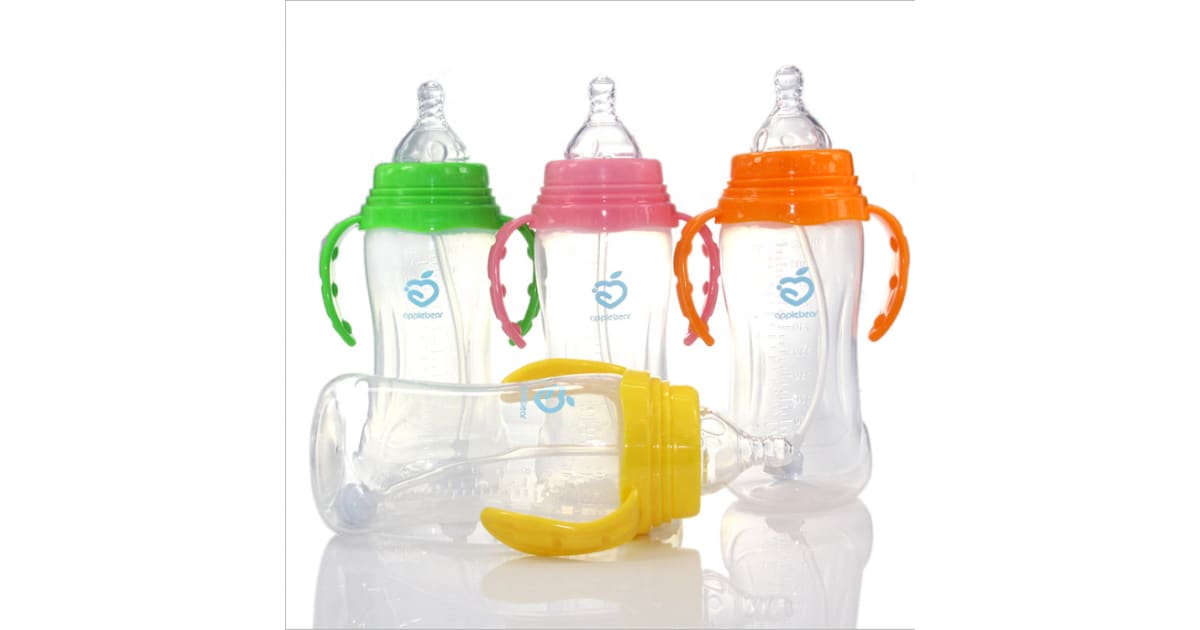 AB-119 330ml Handled PP Straw Bottle, Five Colors — OEM / Wholesale
