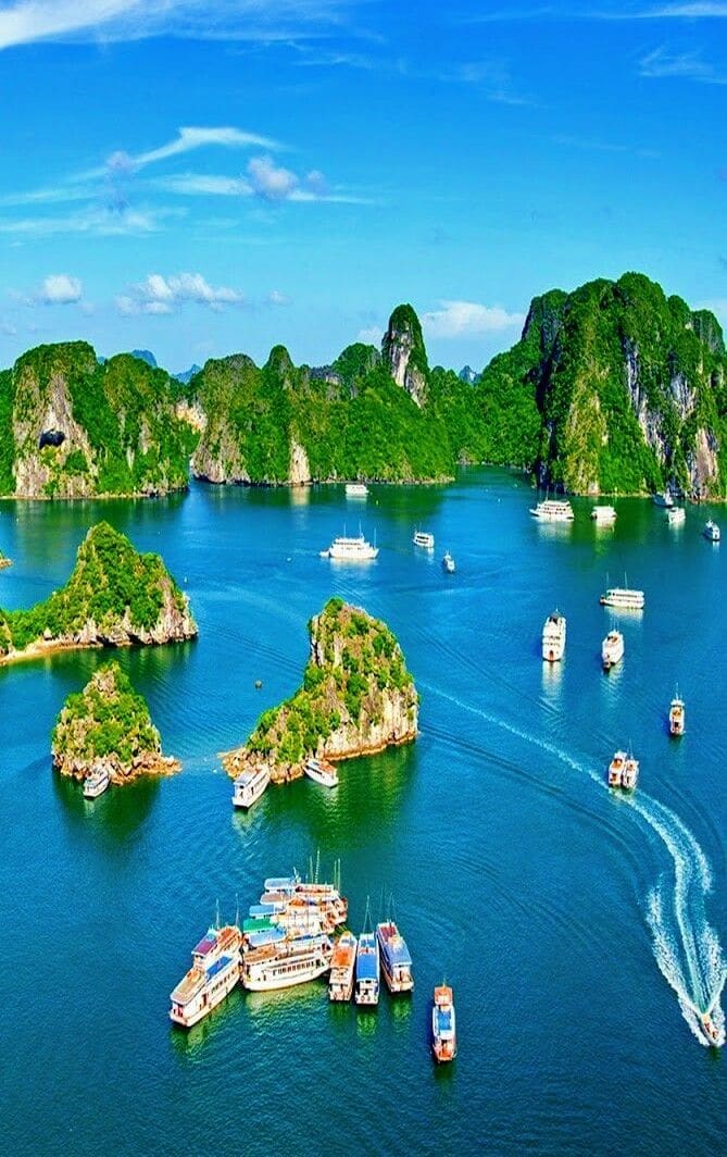 Halong Bay → Hanoi → Fly to Phu Quoc Halong Bay → Hanoi → Fly to Phu Quoc