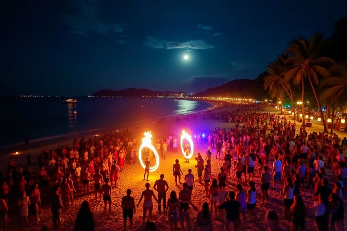 Night activities at beach