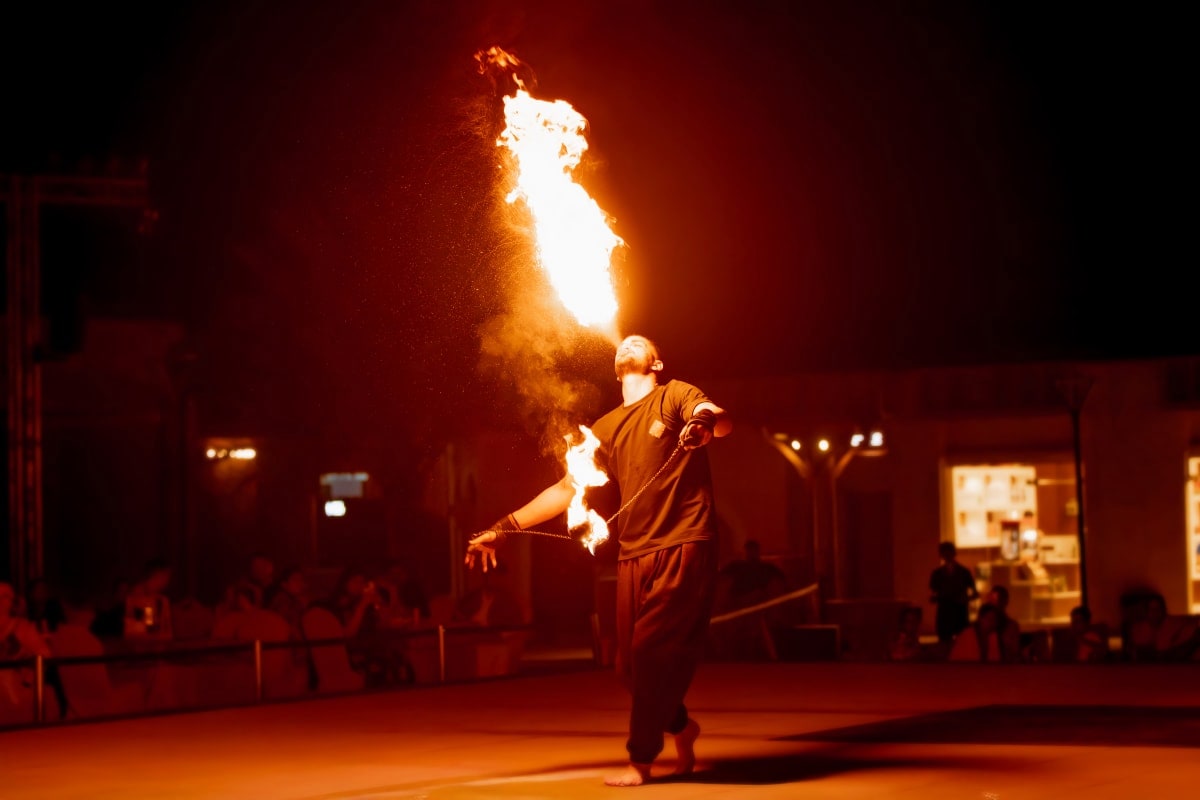 Evening Desert Safari fire-show-dubai-desert-safari