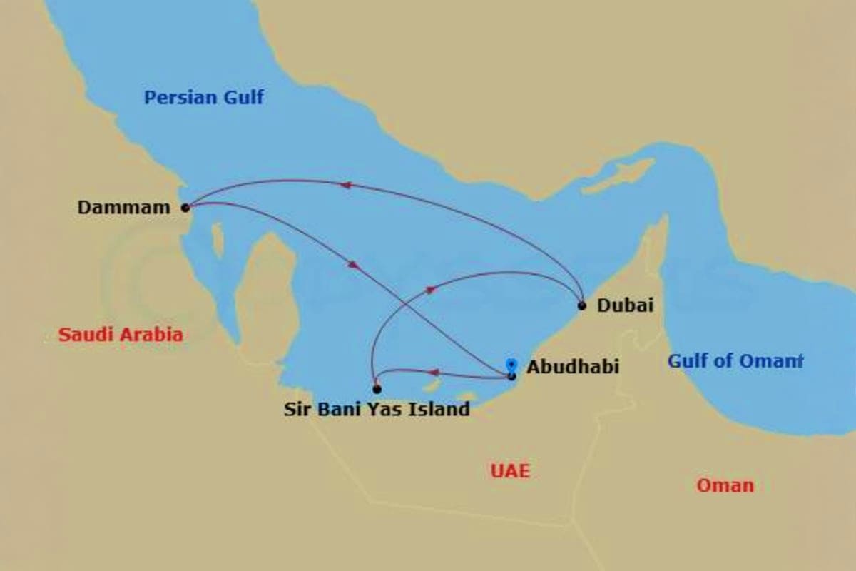 Aroya Eid Al Fitr Special Cruise Map