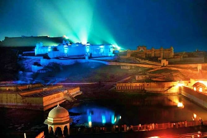 Arrival in Jaipur & Check-In; Sound & Light Show at Amer Fort