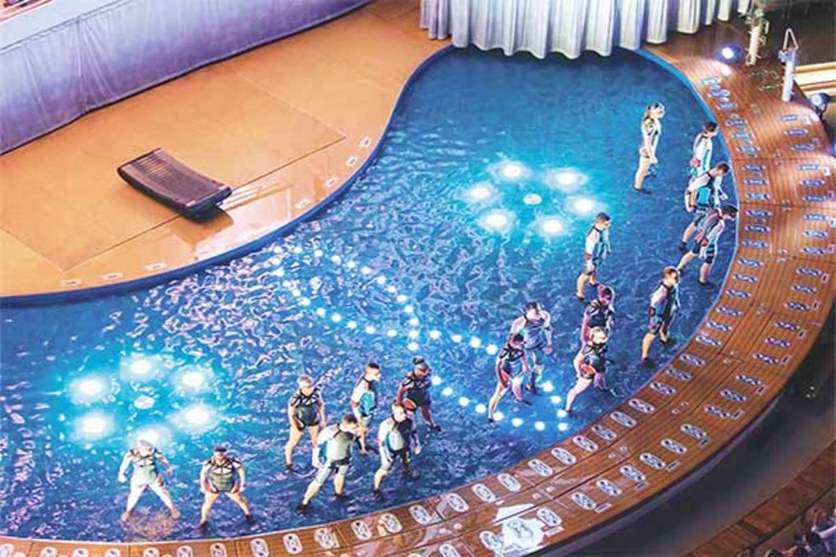 Liberty of the Seas Norway Fjords Discovery Cruise Aquatheater Top View