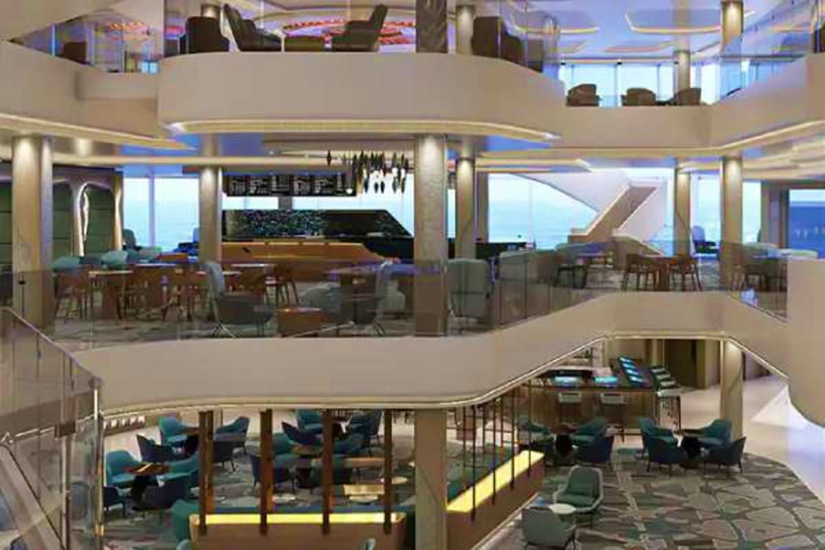 Norwegian Viva Mediterranean Cruise Atrium.