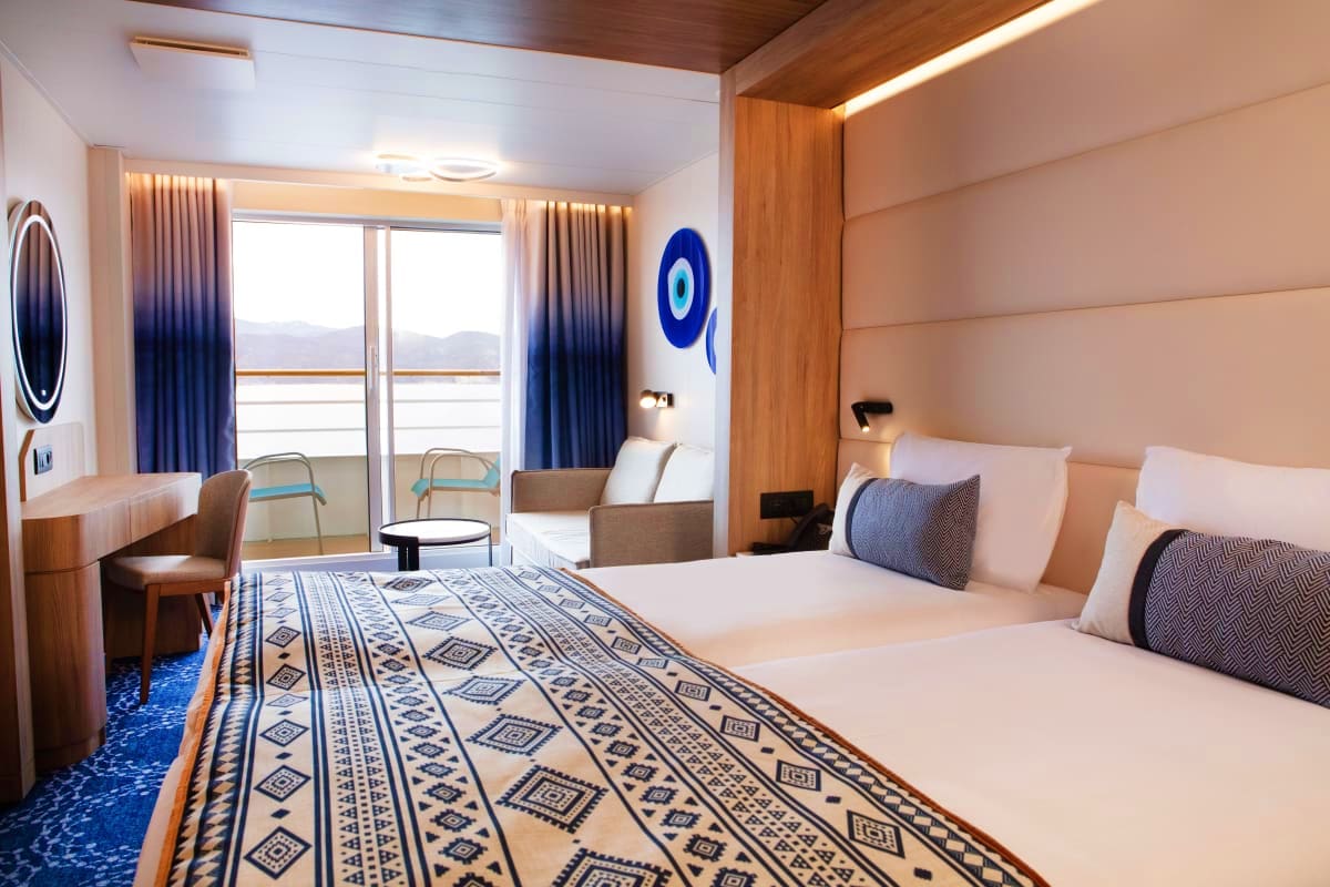 Celestyal Discovery Abu Dhabi Voyage Balcony stateroom
