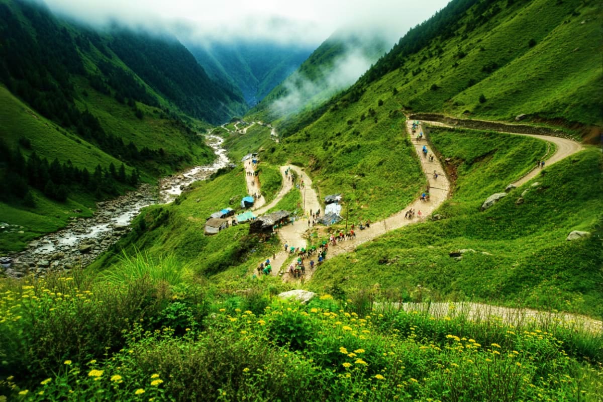 Kedarnath temple route