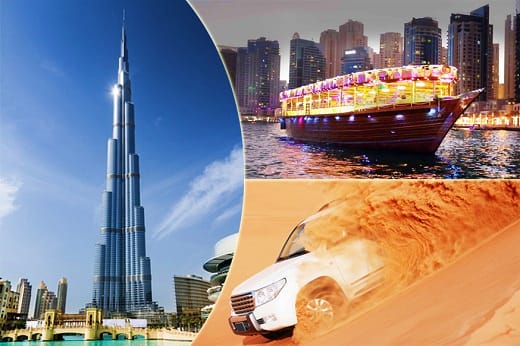 Classical Dubai City Tour + Dhow Cruise Dinner - Creek Lower Deck + Desert Safari