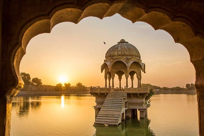 Arrival; Drive to Jaisalmar; Gadisar Lake Boat Ride, Puppet Show 