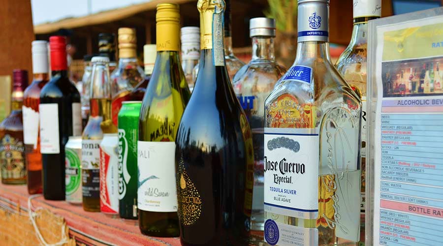 Desert Safari Ras Al Khaimah alcohol in camp