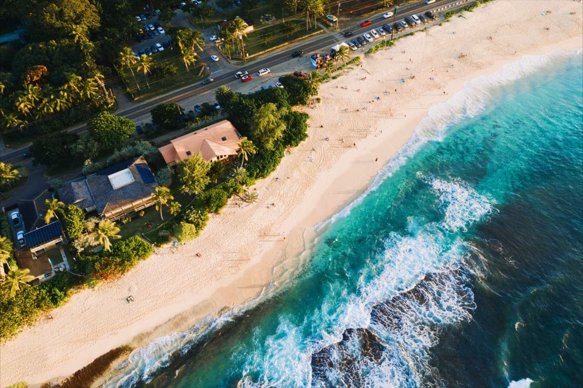 Kuta Beach Arial View