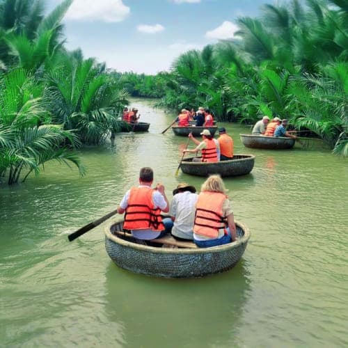 Fly to Da Nang visit Coconut Village, Hoi An Town and Lantern Boat Ride Fly to Da Nang visit Coconut Village, Hoi An Town and Lantern Boat Ride