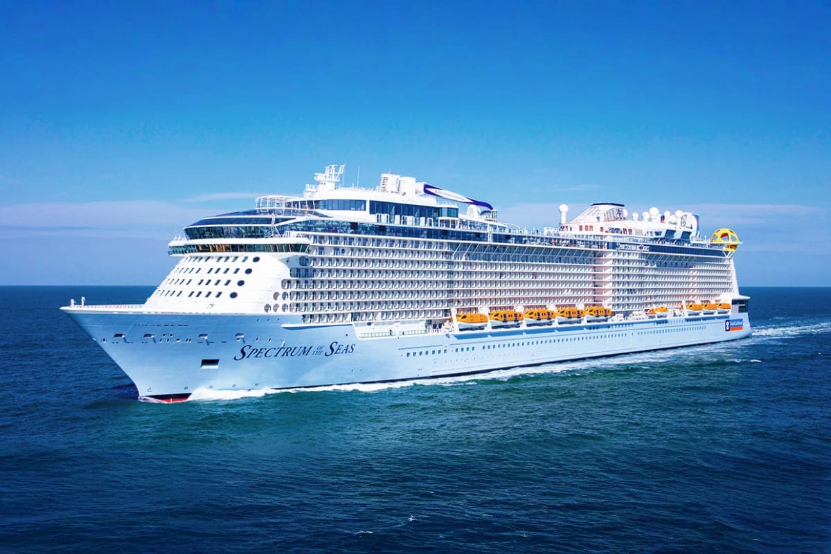 Spectrum of the Seas Japan Cruise Spectrum of the Seas cruise ship sailing on blue ocean waters under clear sky