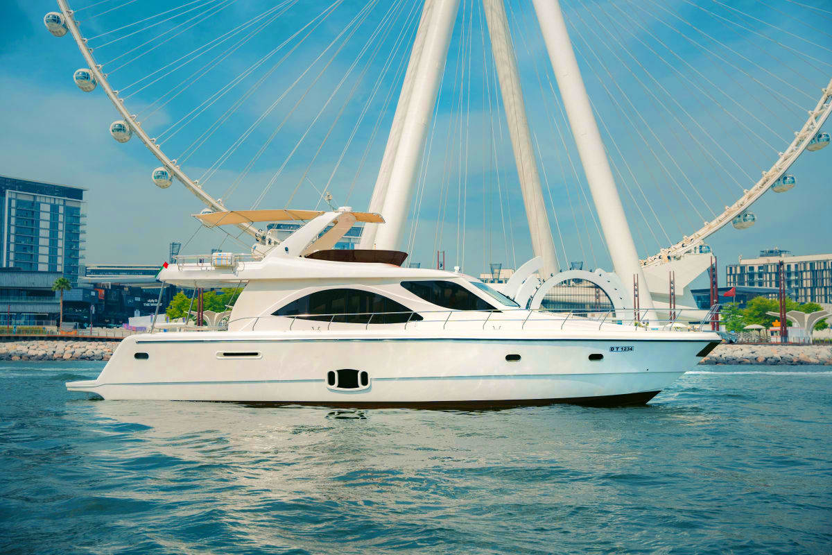 Duretti X1 Duretti X1 luxury yacht moored in blue water with the Millennium Bridge in the background under clear sky