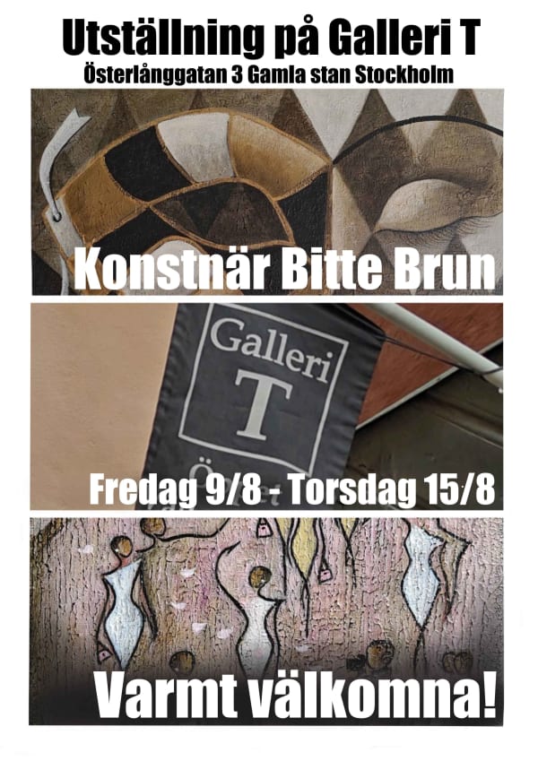 Utställning i Galleri T Gamla Stan. Gäst konstnär - Pirkko Mikkonen