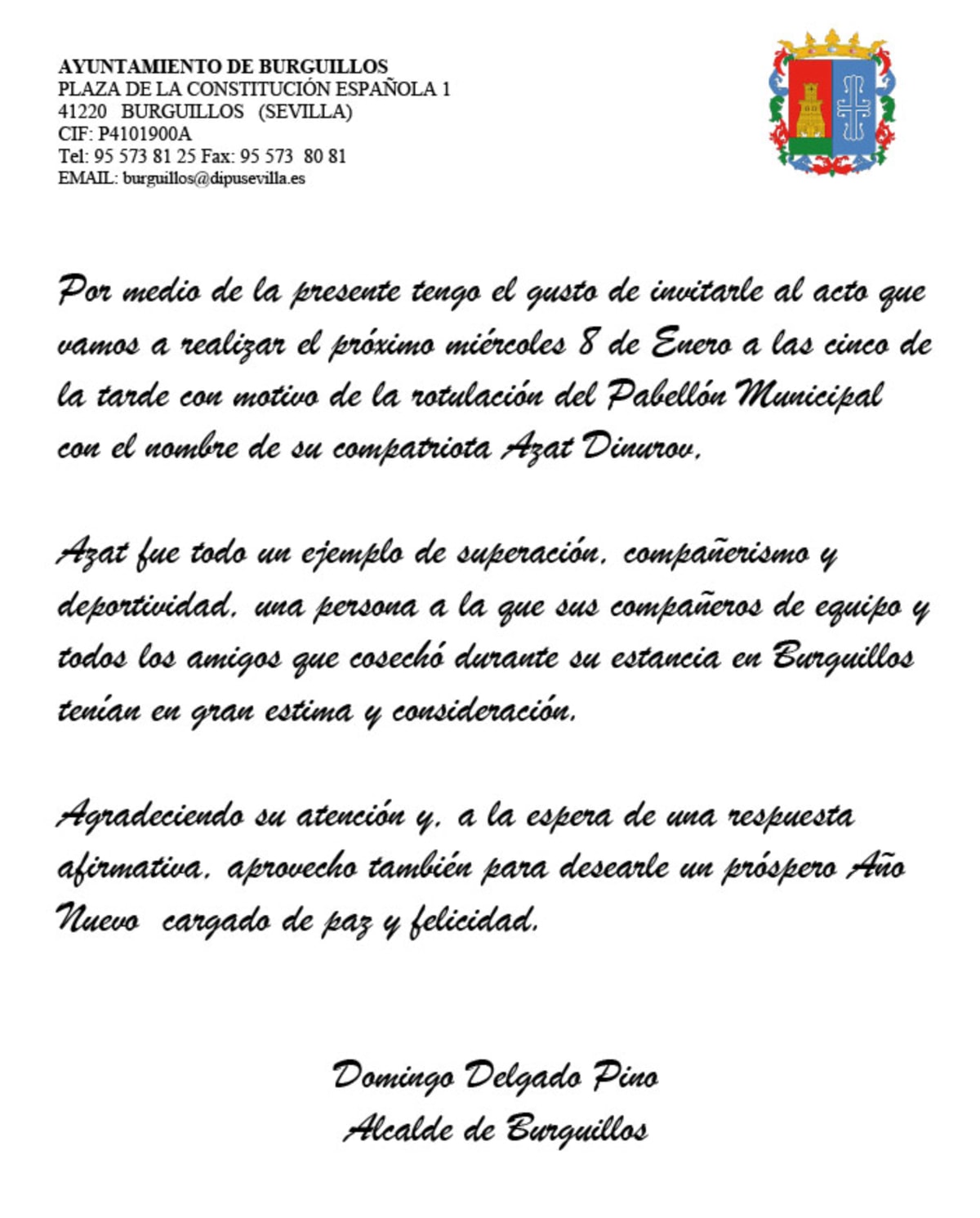 Pabellón Municipal de Burguillos Azat Dinurov - Natacion a Guillena