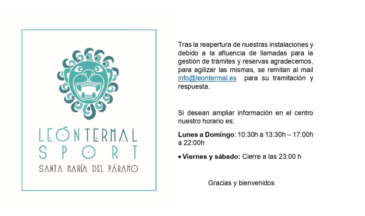 León Termal Sport - Natacion a Santa María del Páramo