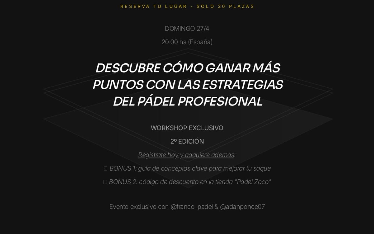 Franco monitor pádel - Padel a Madrid