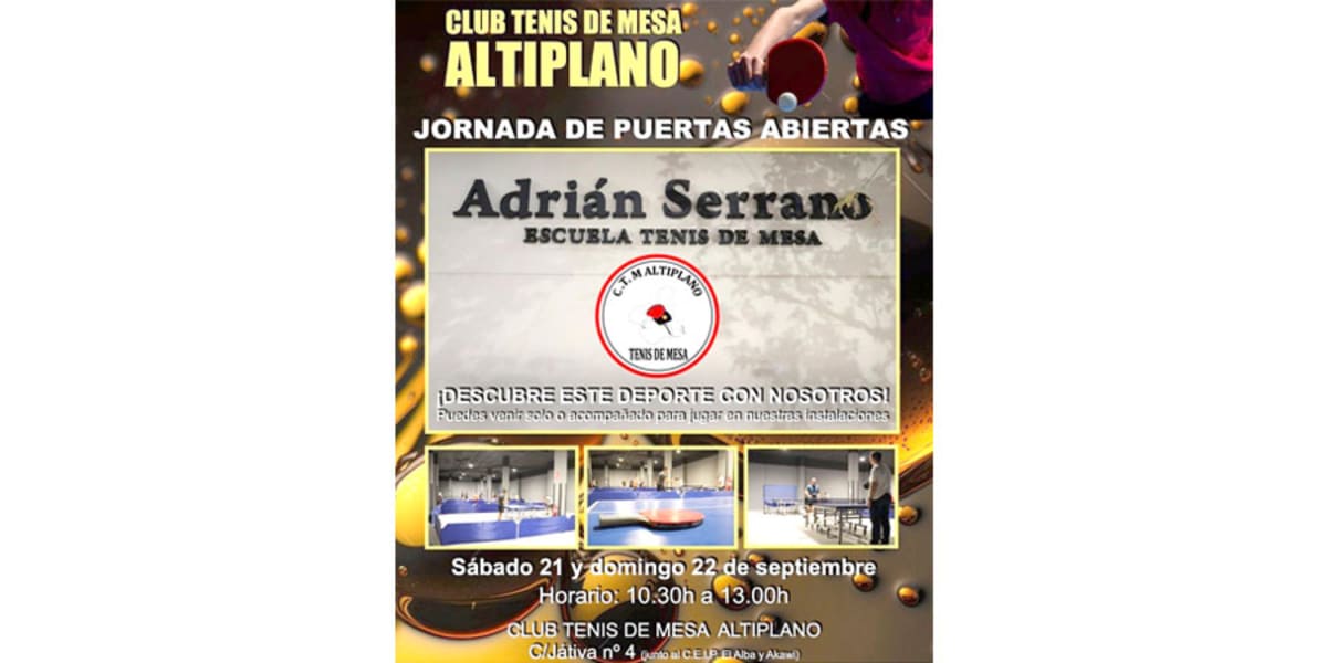 Escuela de Tenis de Mesa "Adrián Serrano" - Tenis a Yecla