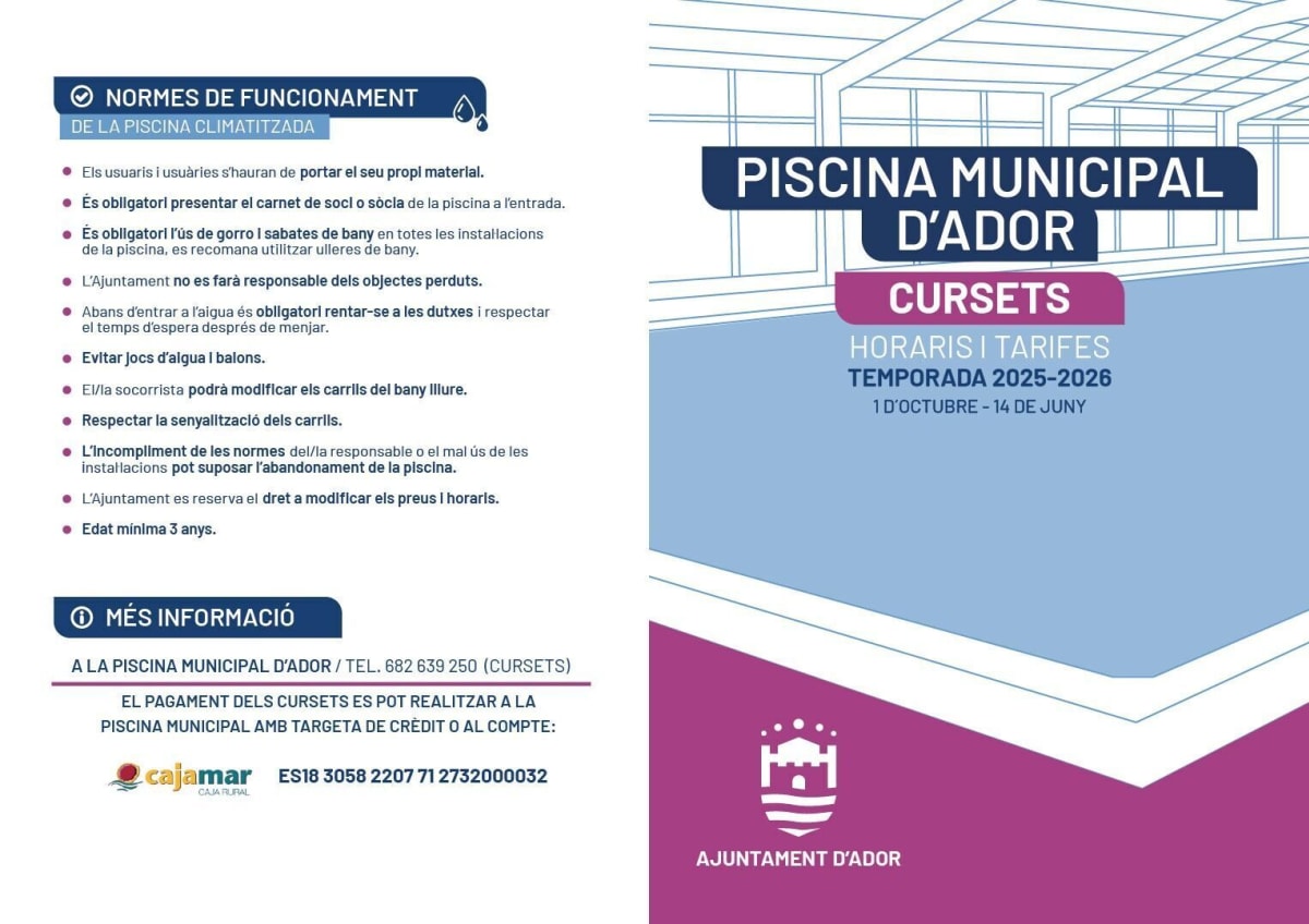 Piscina municipal de Ador - Natacion a Ador