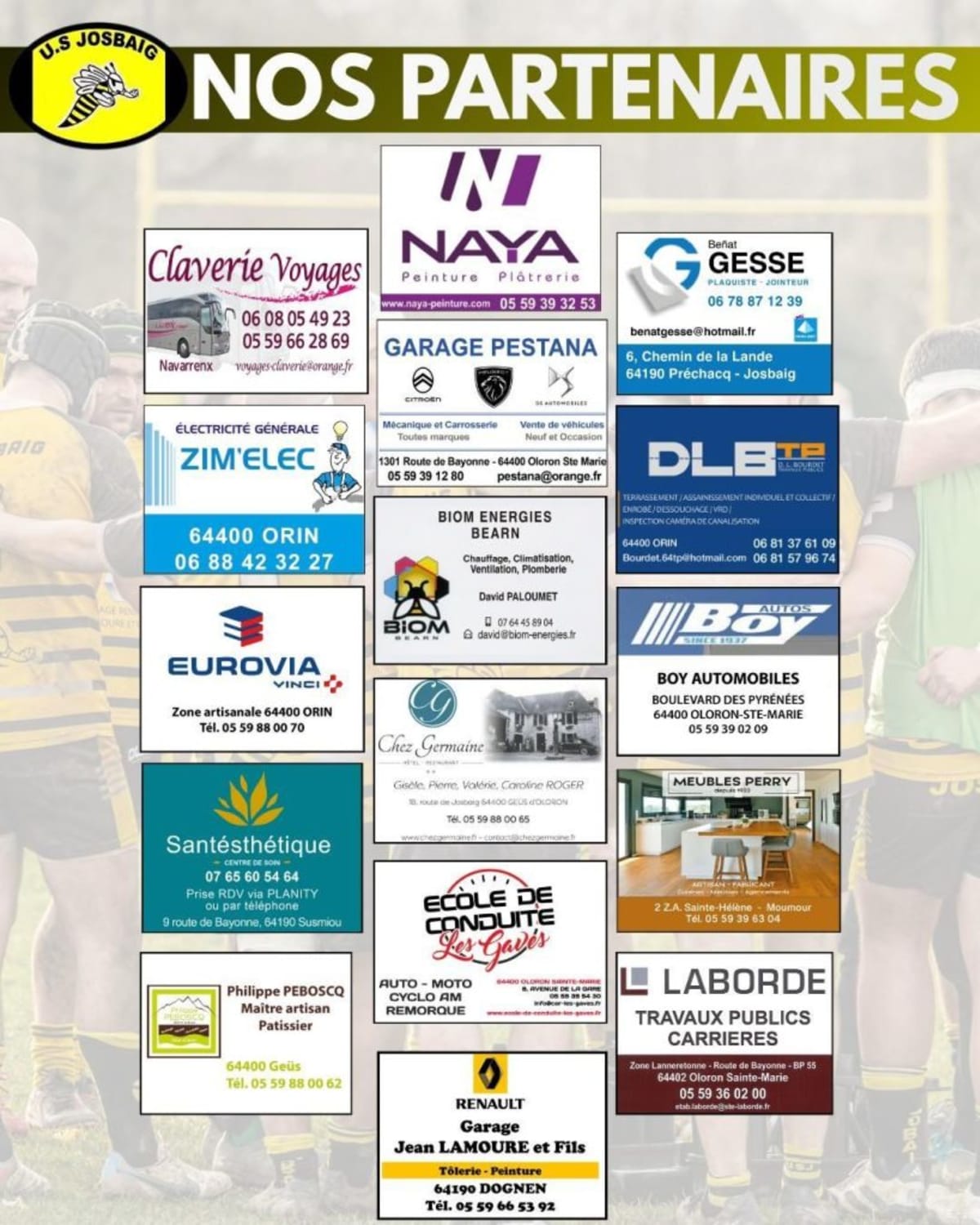 USJosbaig Stade André Mayca - Rugby en Saint-Goin