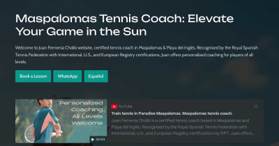 Tennis Coach - Juan Femenia Cholbi - tenis in Maspalomas