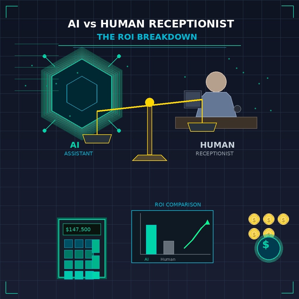 AI vs. Human Receptionist: The ROI Breakdown Every Business Owner Needs to See