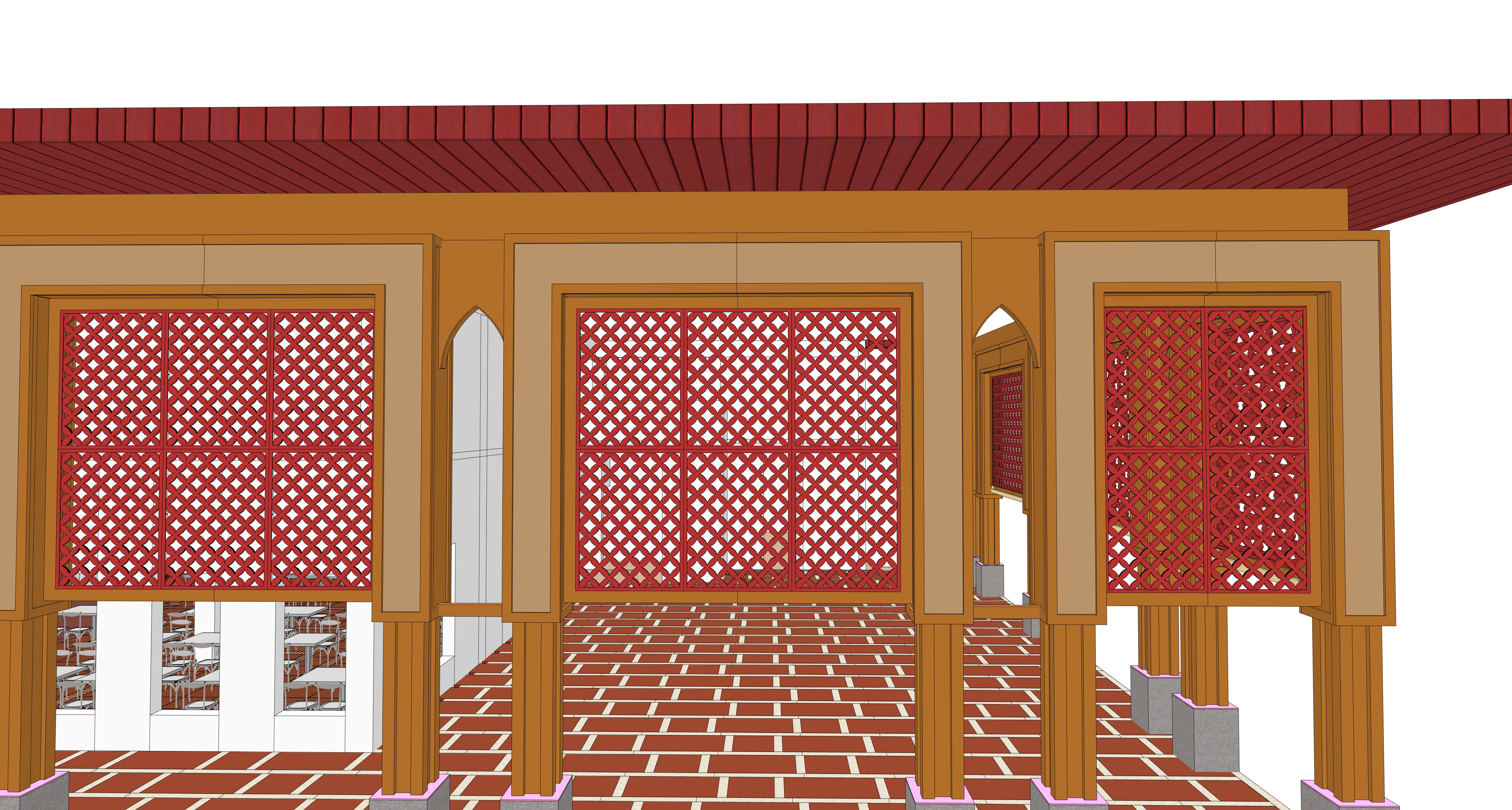 Highway Masala exterior façade with bright eclectic Rajasthani colours