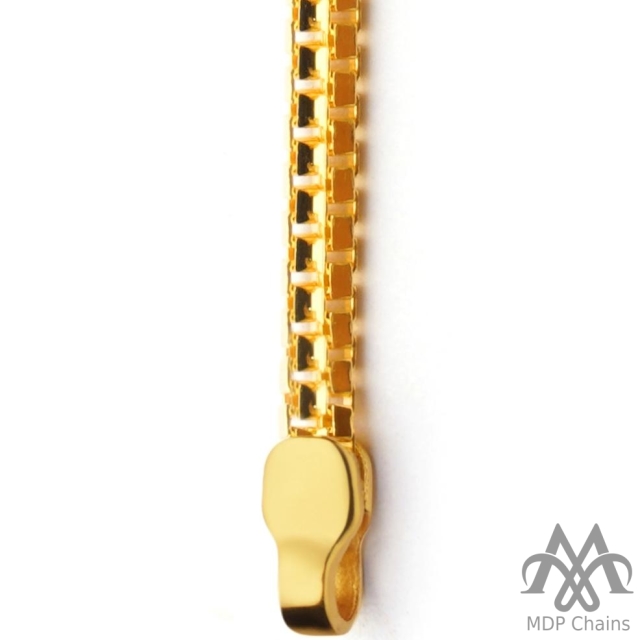 Sadak 8 SAD8 - 8 gram chain gold chain, machine made, solid construction, rectangle shape with box link design, diamond cut finish, 2-line style. Ideal for B2B wholesale buyers.