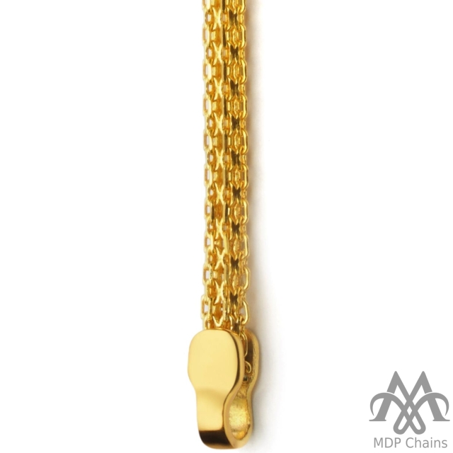 Anchor Rudraksh 8 ARUD8 - 8 gram chain gold chain, machine made, solid construction, oval shape with anchor link design, diamond cut finish, 6-line style. Ideal for B2B wholesale buyers.