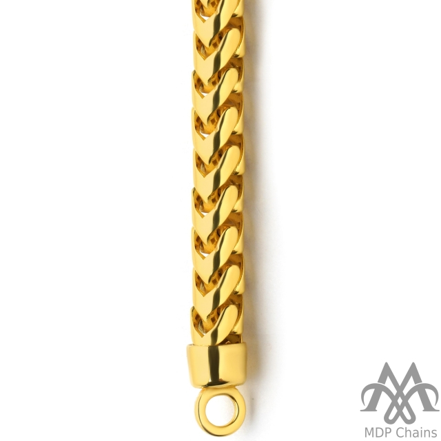 round franco bracelet - A round solid bracelet with a franco pattern and franco links. Finished with a beautiful high polish. A perfect example of global design.