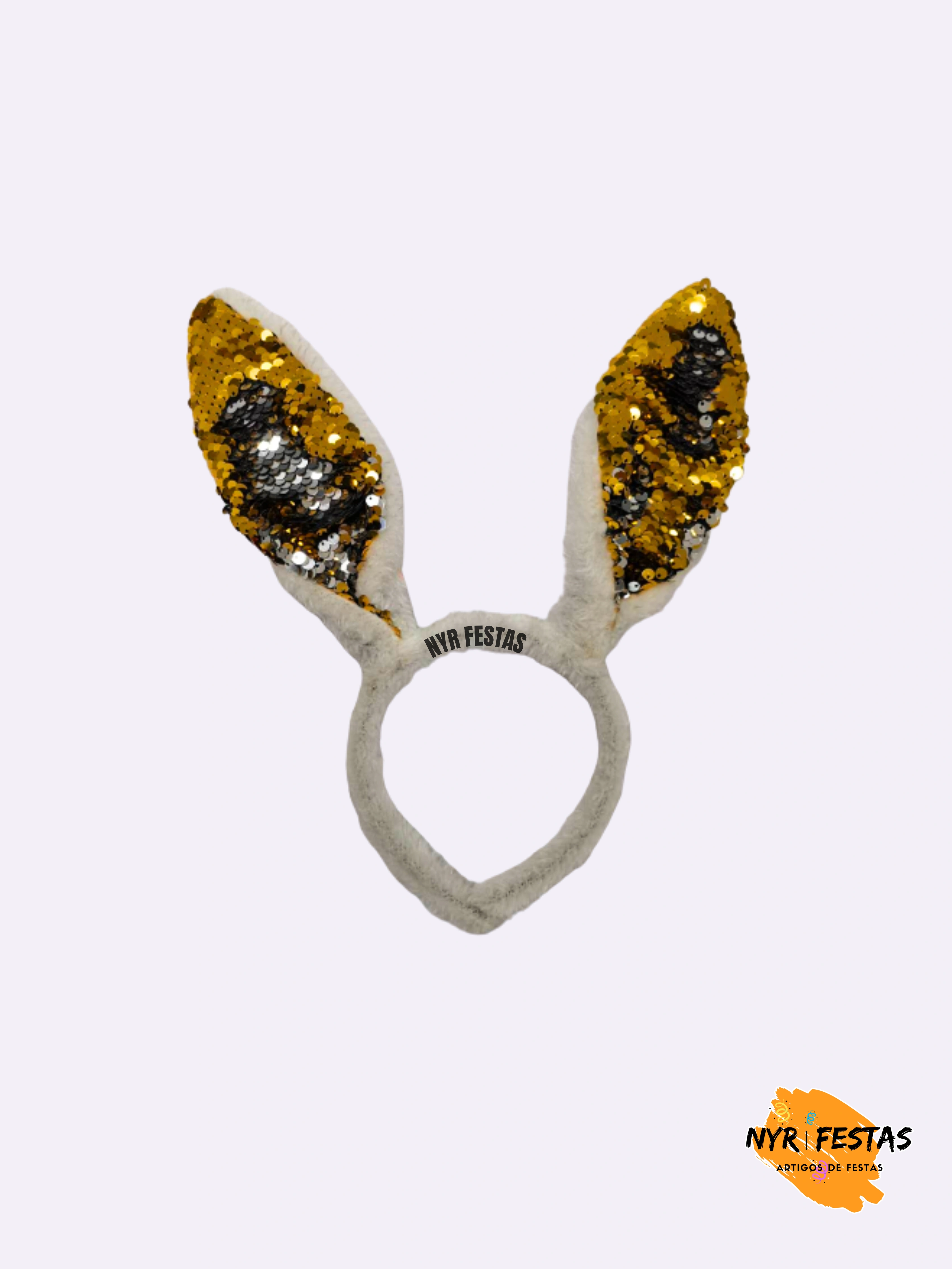 Tiara de Coelho com Lantejoula