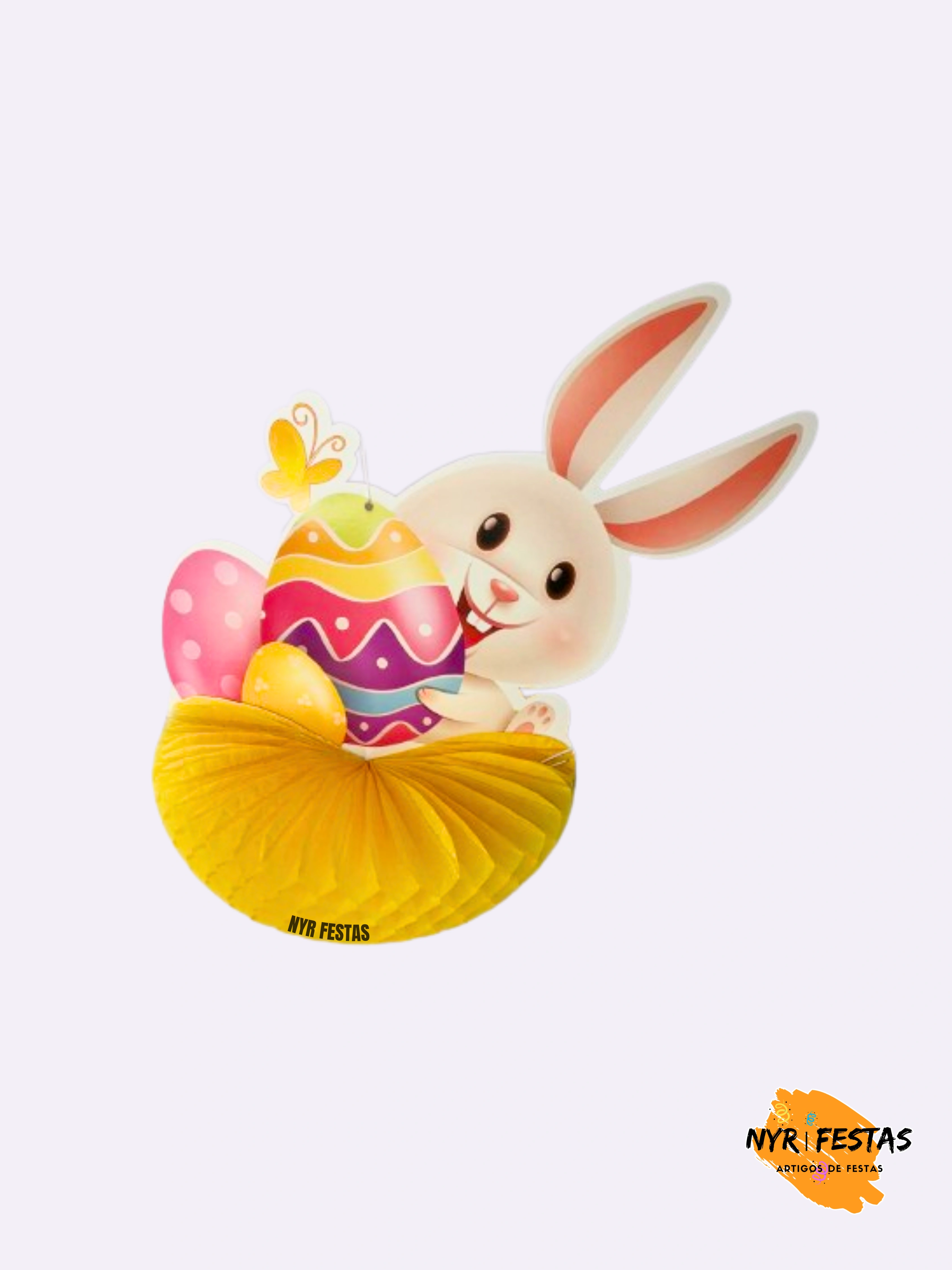 Enfeite Coelhinho em Papel 3D