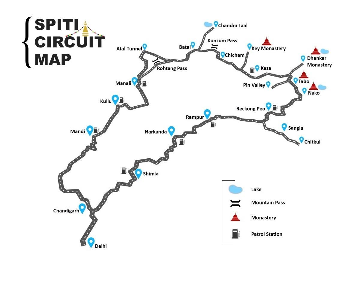 Spiti Circuit Map