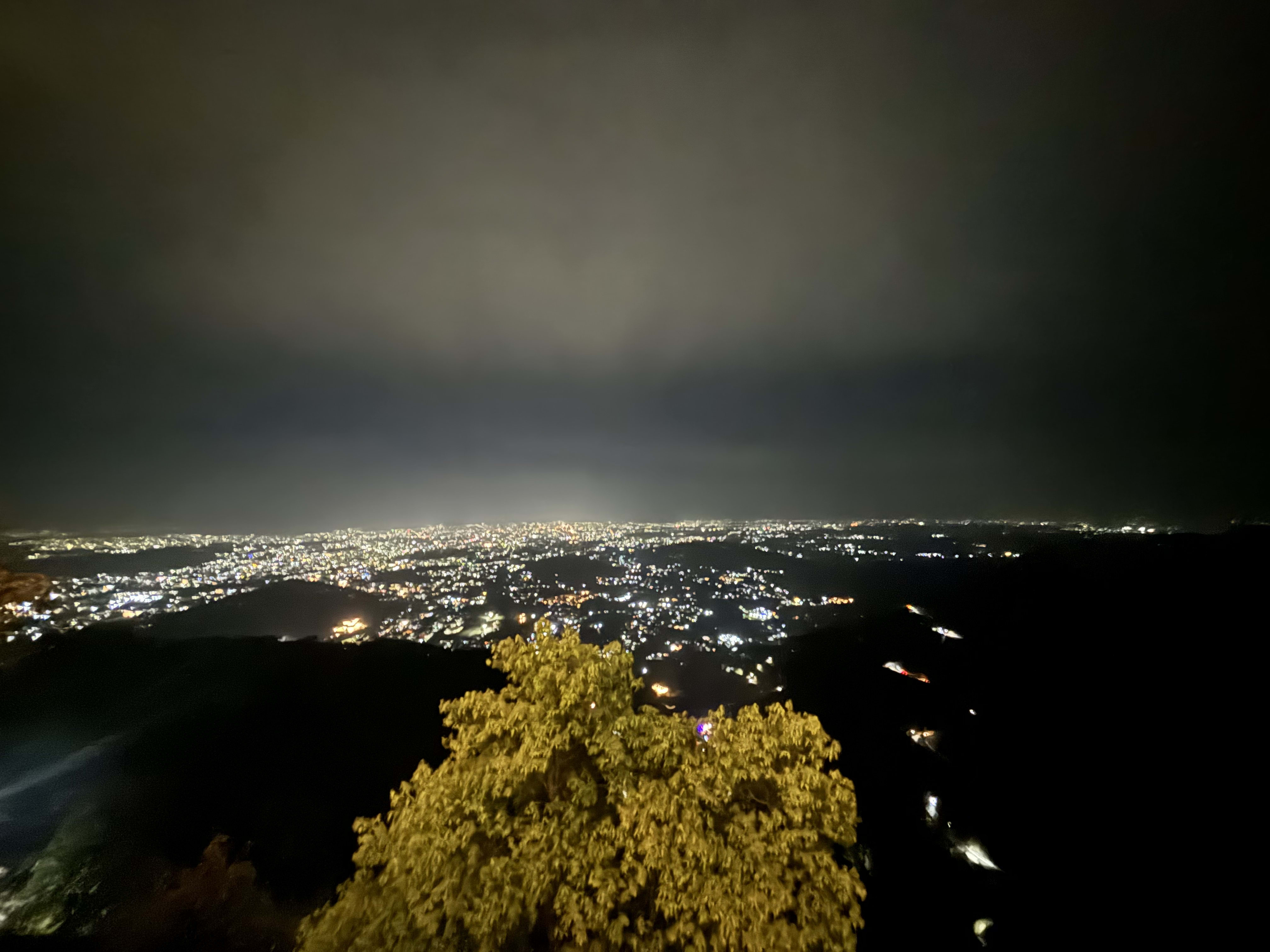 Mussoorie city lights from our past trip