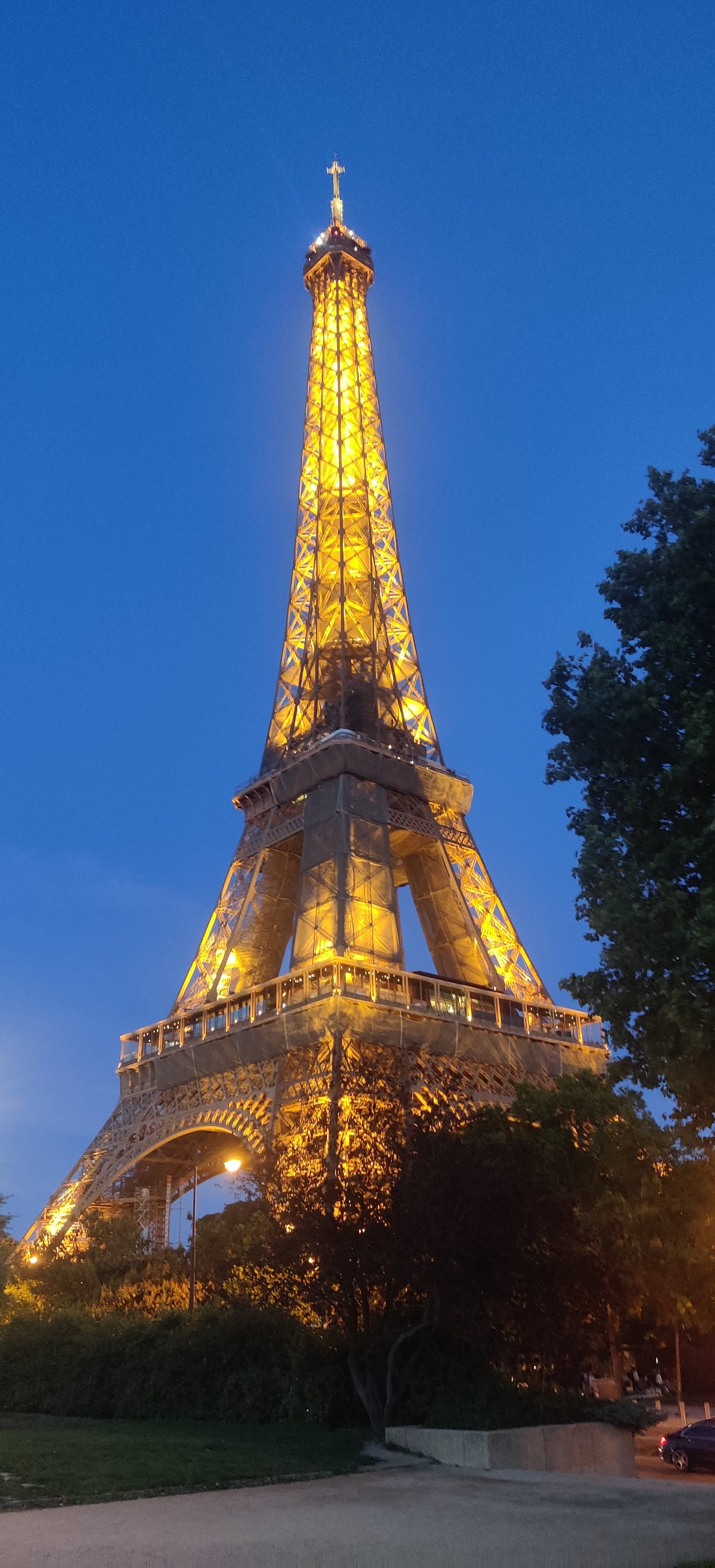 Eiffel Tower lighted up