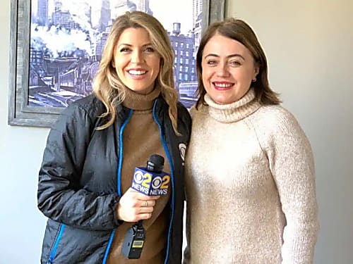 Life Coach Irina Popa-Erwin with Natalie Duddridge of CBS NY