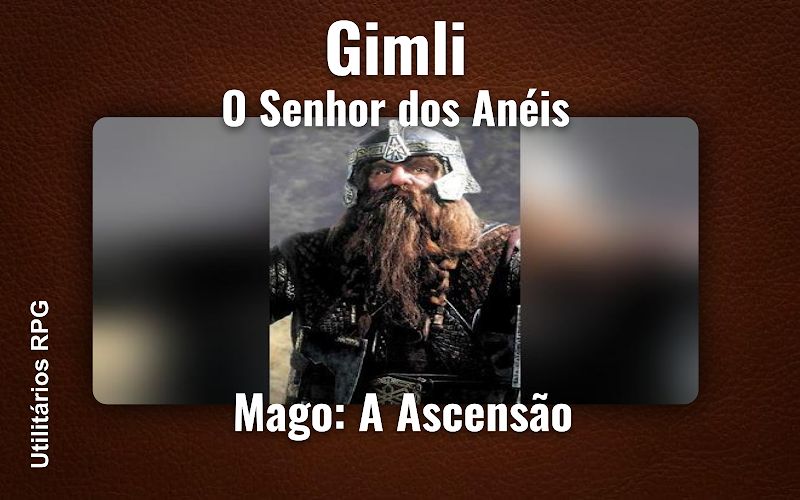 Gimli O Senhor dos Anéis - Ficha de RPG (Mago: A Ascensão)