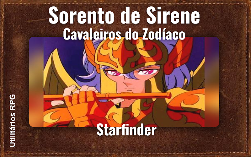 Sorento de Sirene Cavaleiros do Zodíaco - Ficha de RPG (Starfinder)