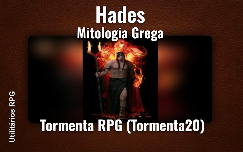 Hades Mitologia Grega - Ficha de RPG (Tormenta RPG (Tormenta20))
