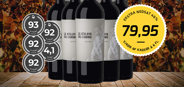 Tilbud på Atalaya Camino til kun 79,95 Populær rødvin fra Spanien med 46% rabat