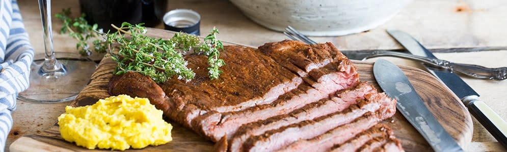 Flanksteak med kartoffelsalat