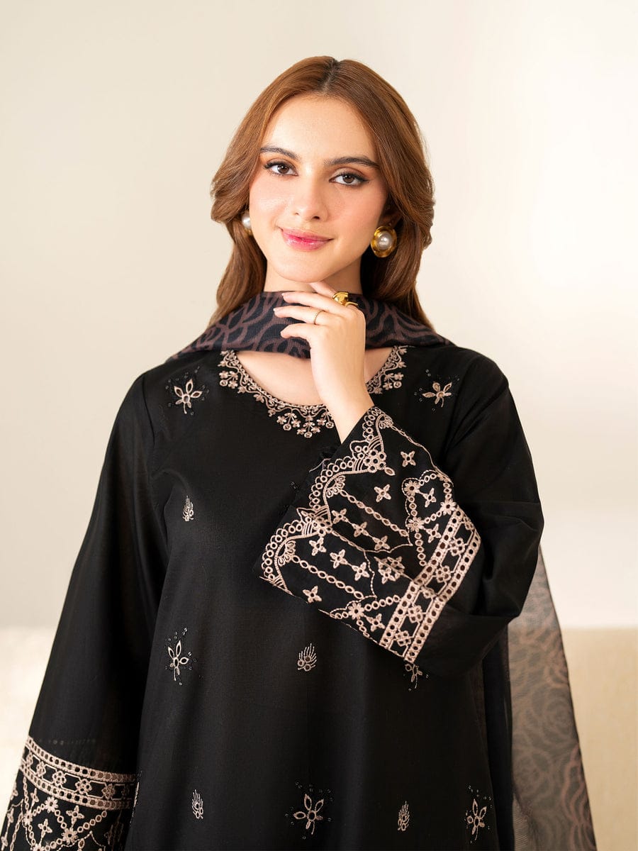 Front Full Embroidered Lawn 3PC - Garnet