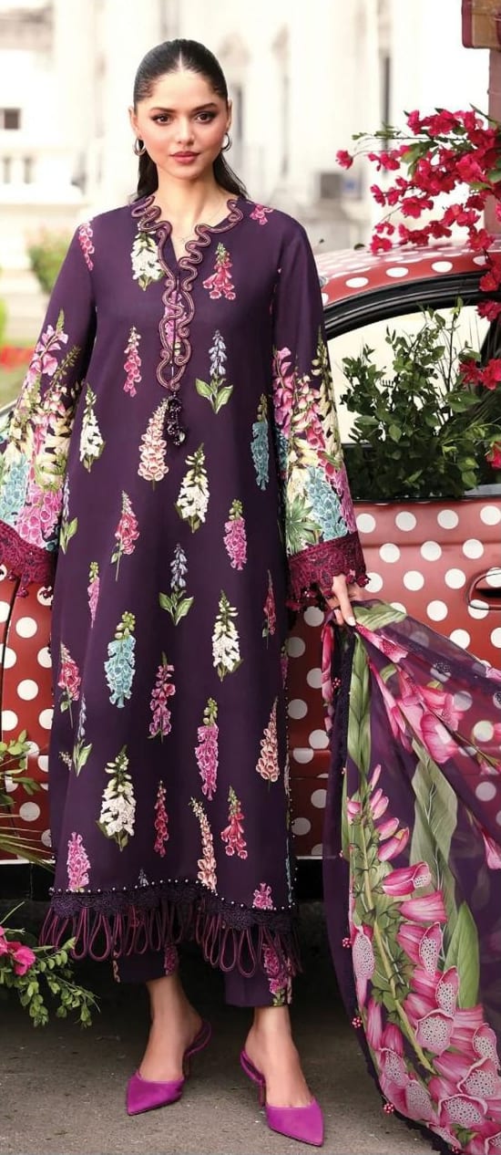 Floral Digital Print Airjet Lawn - Maria.B