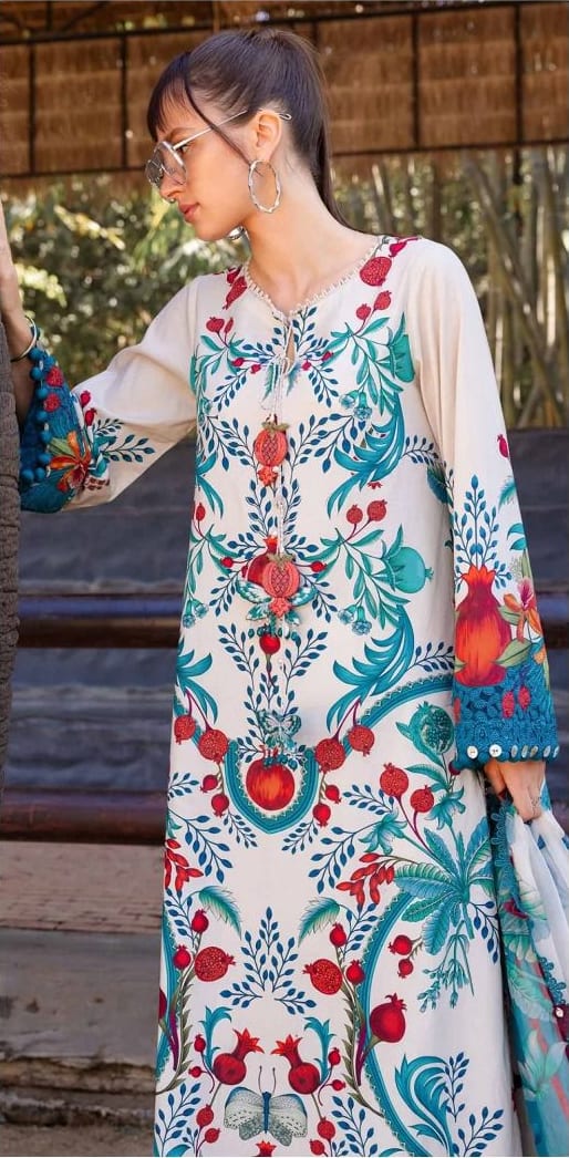 Pomegranate Digital Print Lawn - Maria.B