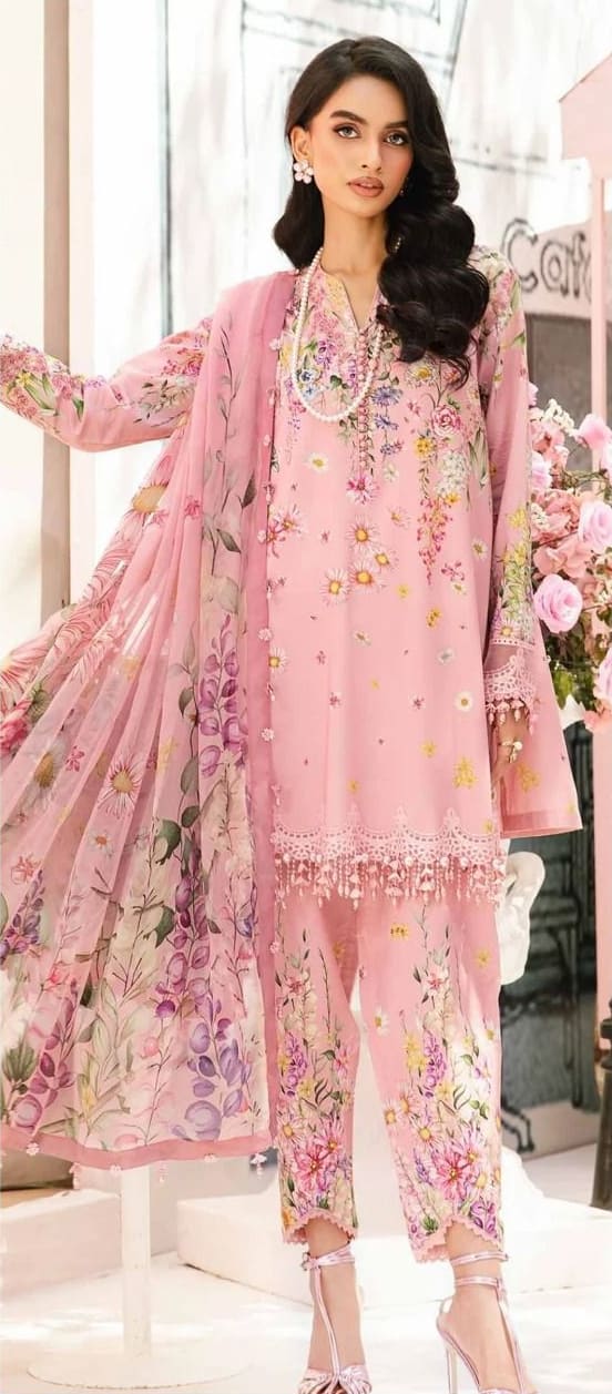 Floral Digital Print Airjet Lawn - Maria.B